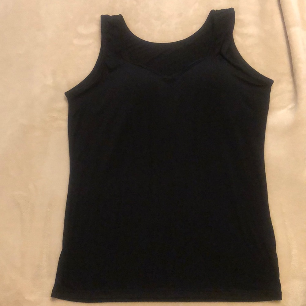 Black tank top/cami with built in push up